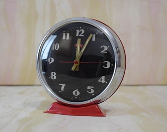 Vintage Polaris Mechanical Alarm Clock, Chinese Desk Clock