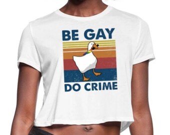 Proud Organic Crop Top Gay Pride Pride Belly Shirt Festival Shirt Pride Parade