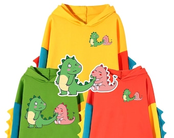 Adult Hoodie - Dinosaur Spiked - Nommy Dinos ABDL Hoodie