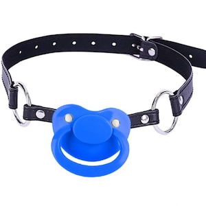 Adult Pacifier Gag Black - ABDL Dummy Gag