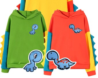 Adult Hoodie - Dinosaur Spiked - Blue Dinos ABDL Hoodie