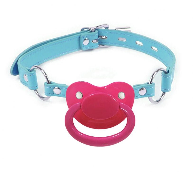 Adult Pacifier Gag Locking Blue ABDL Dummy Gag Etsy
