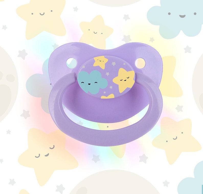 Adult Pacifier - Moon & Stars Design - ABDL Dummy 