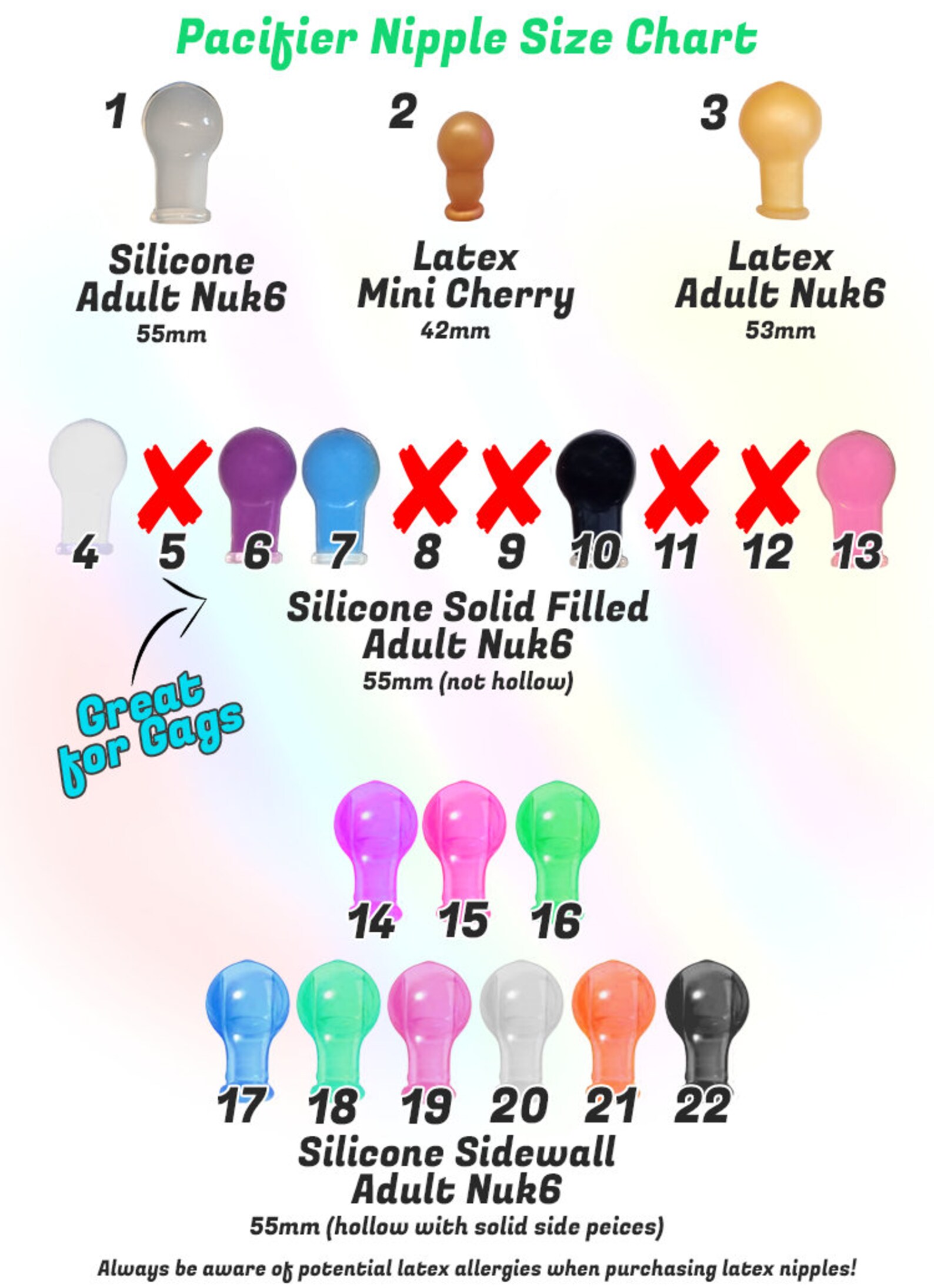 Adult Pacifier Printed ABDL Dummy Etsy Polska