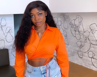 Orange sexy shirt Clearance