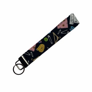 Key Fob, Sewing Fabric, Wrist Key Ring, Key Chain, Key Holder, Wristlet, Key Lanyard, Key Wrist Strap, Crafting key Fob
