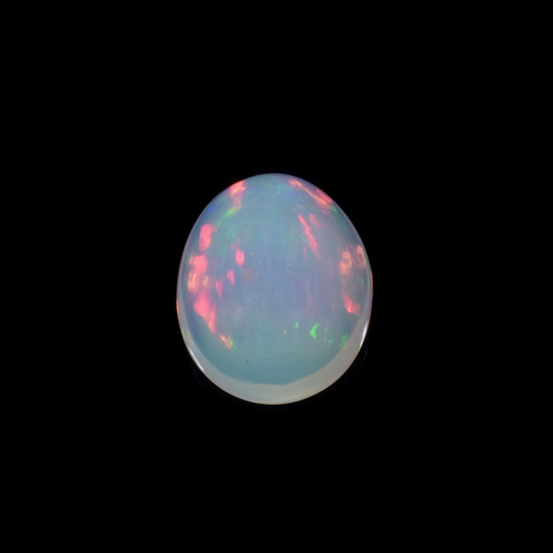 Most Beautiful Stone Of Vived Flashes SKU#NY626S 3.10 Cts Weight Of 12x10 Mm Size Ethiopian Mined Natural Ethiopian Opal Oval Cabochons