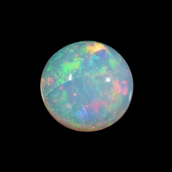4.15 Cts Weight Of 11 Mm Size | Ethiopian Mined Natural Ethiopian Opal Round Cabochons | Most Beautiful Stone Of Vived Flashes| #NY581S
