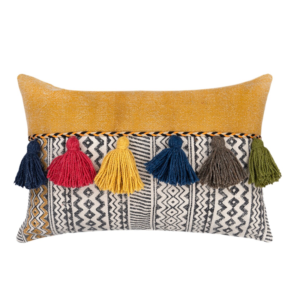 Set of 2 Bohemian woven lumbar pillow case handmade textured Etsy