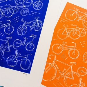 Sketchy Bicycles Print A3 image 6