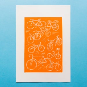 Sketchy Bicycles Print A3 image 2