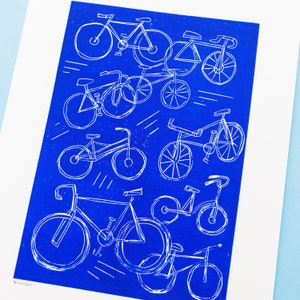 Sketchy Bicycles Print A3 image 5