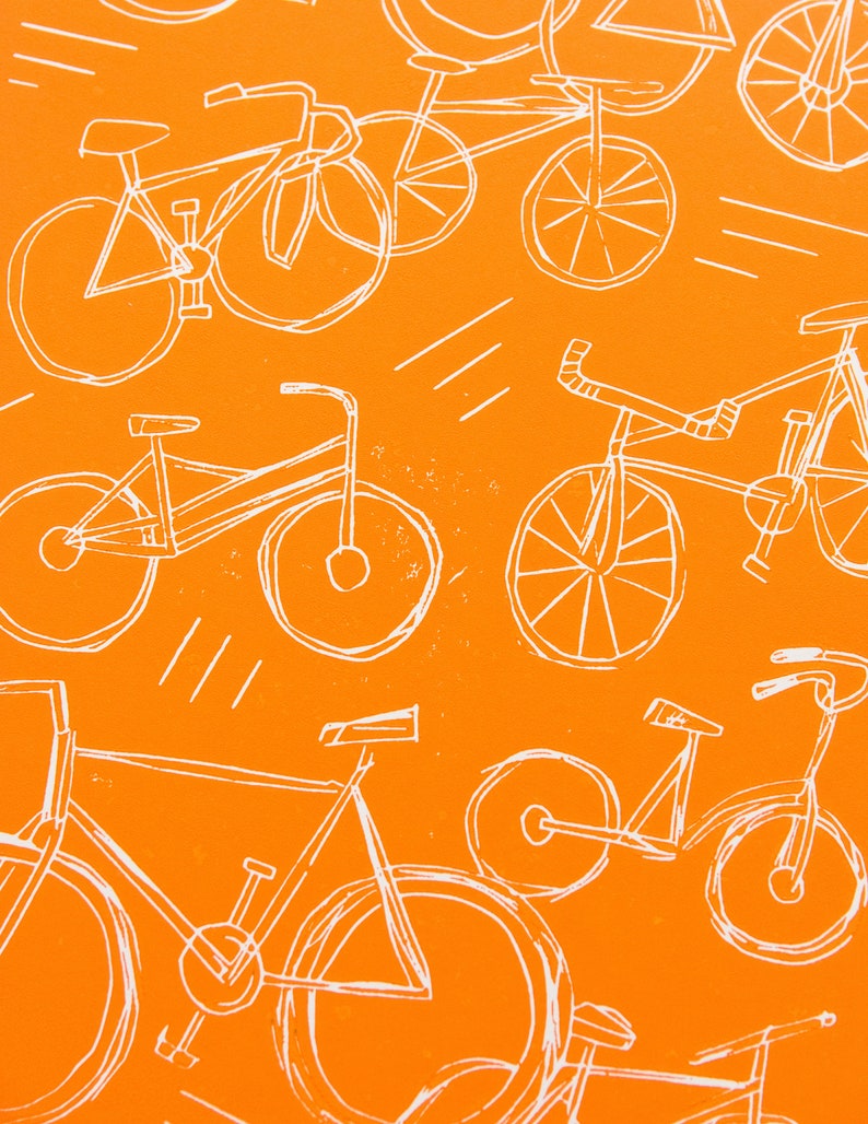 Sketchy Bicycles Print A3 image 3