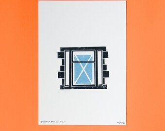 Scottish Bay Window Mini Print A5 Minimal Print