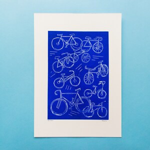 Sketchy Bicycles Print A3 image 4