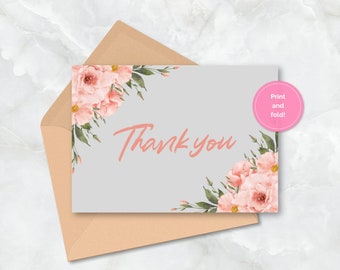 digital download thank you card | card for friends family | instant download | printable card | greeting card | card mockup | card template
