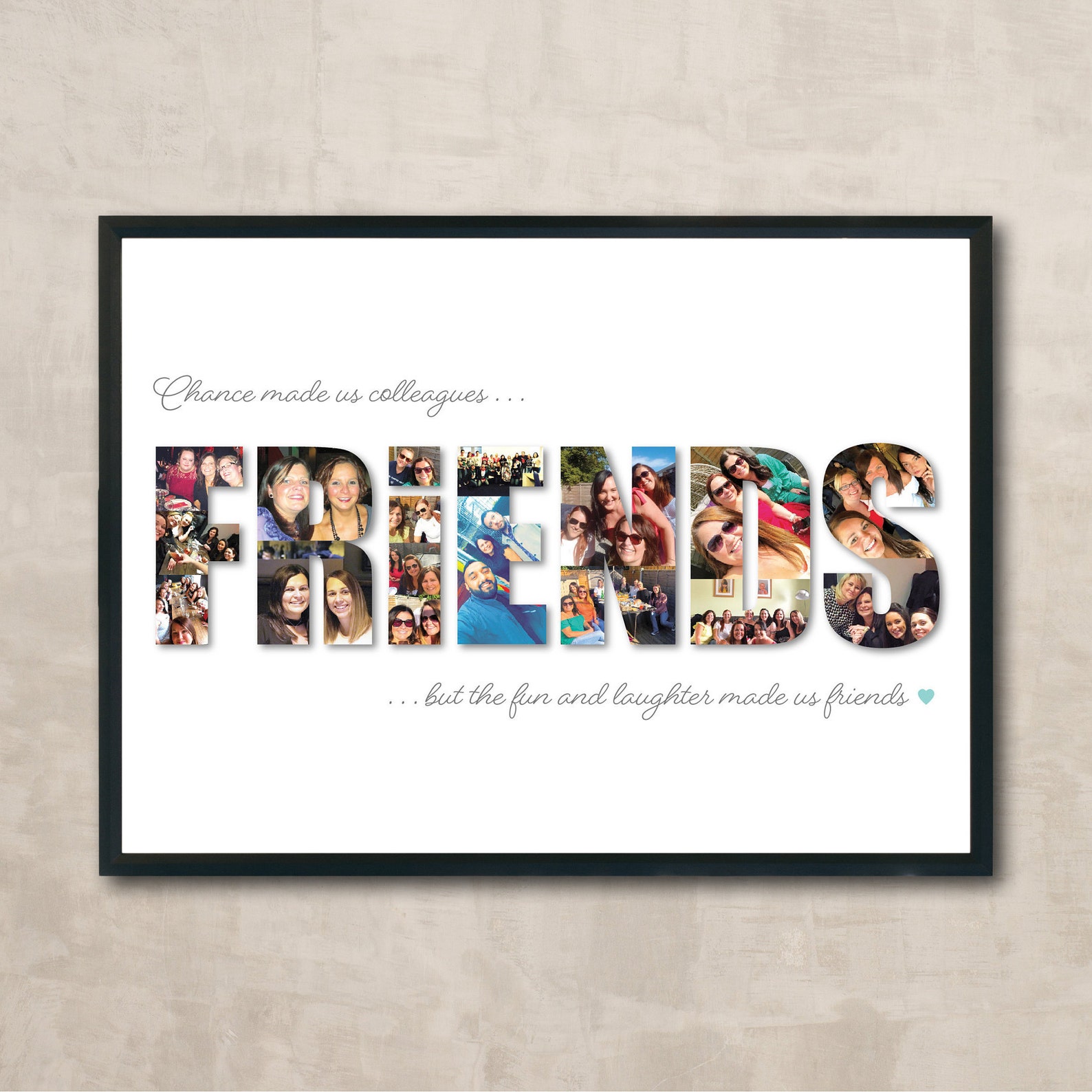 Friends Photo Collage Personalised Print / Personalised Gift / | Etsy