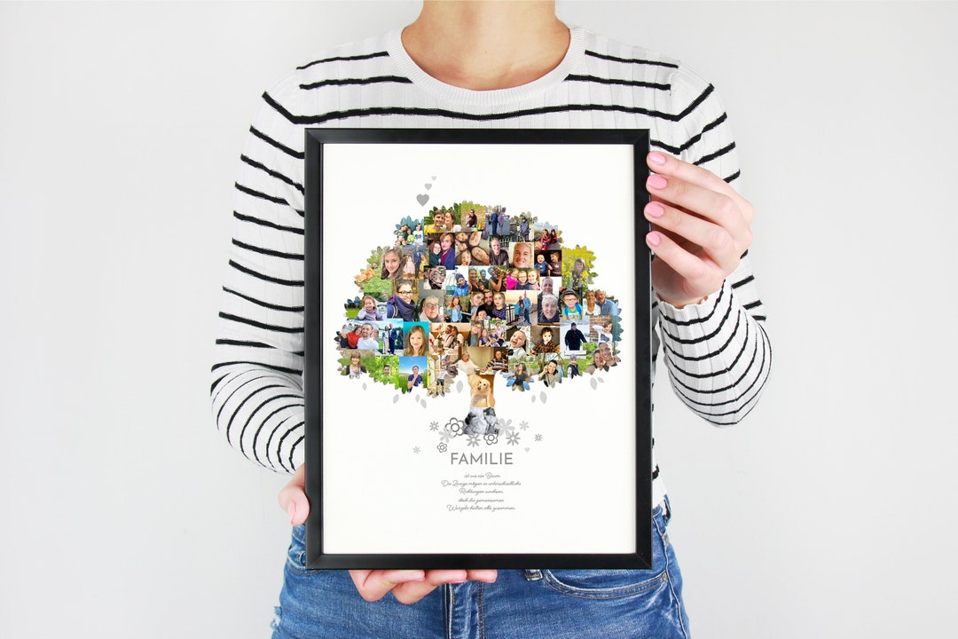 Family Tree Photo Collage Gift Family Tree Personalised Gift Etsy Canada
