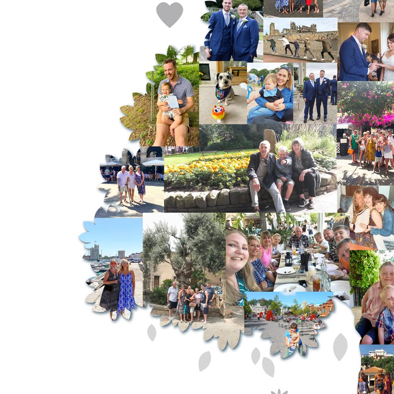 Family Tree / Photo Collage / Wall Art / Personalised