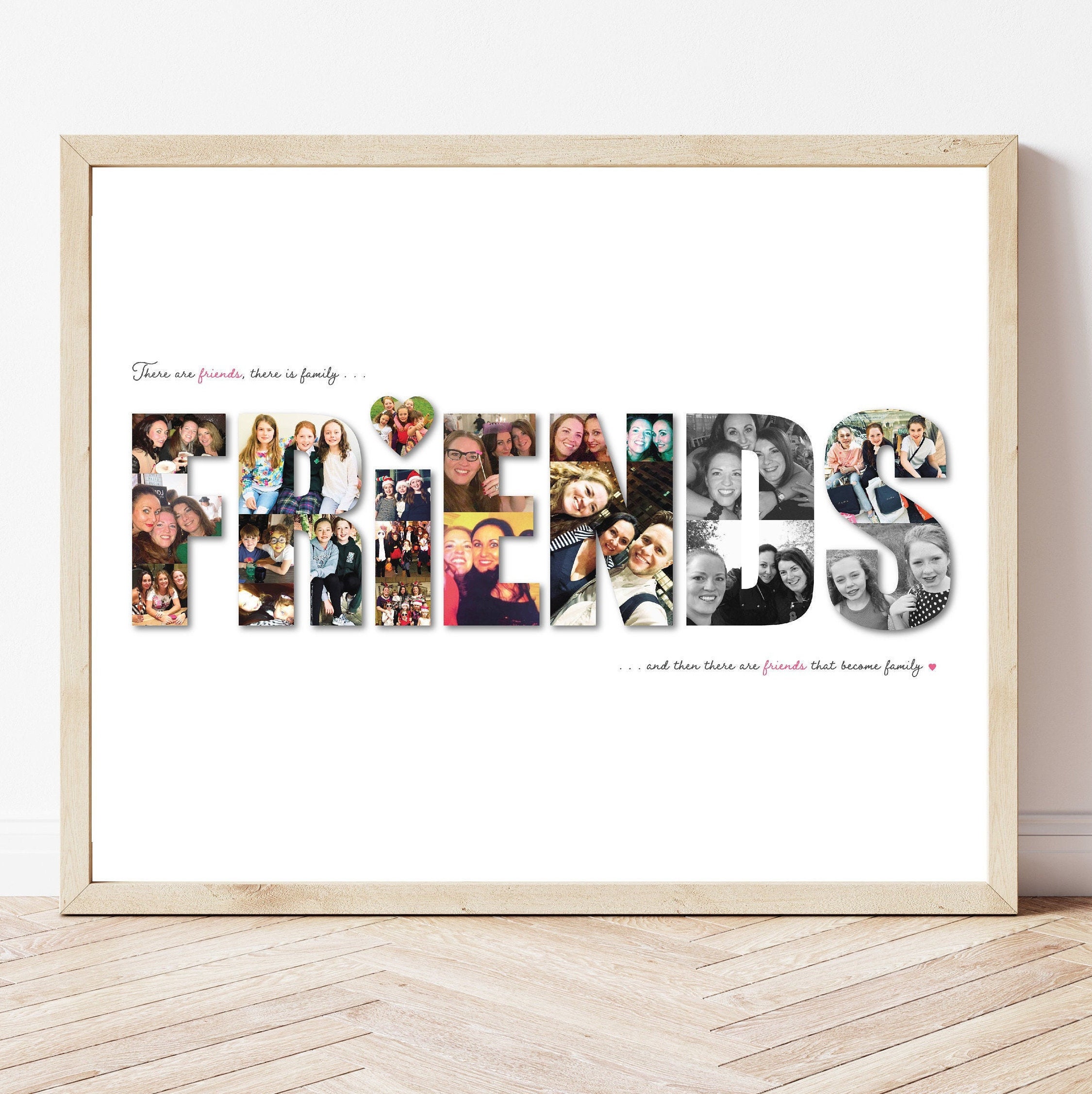 Friends Photo Collage Personalised Print / Personalised Gift / Etsy