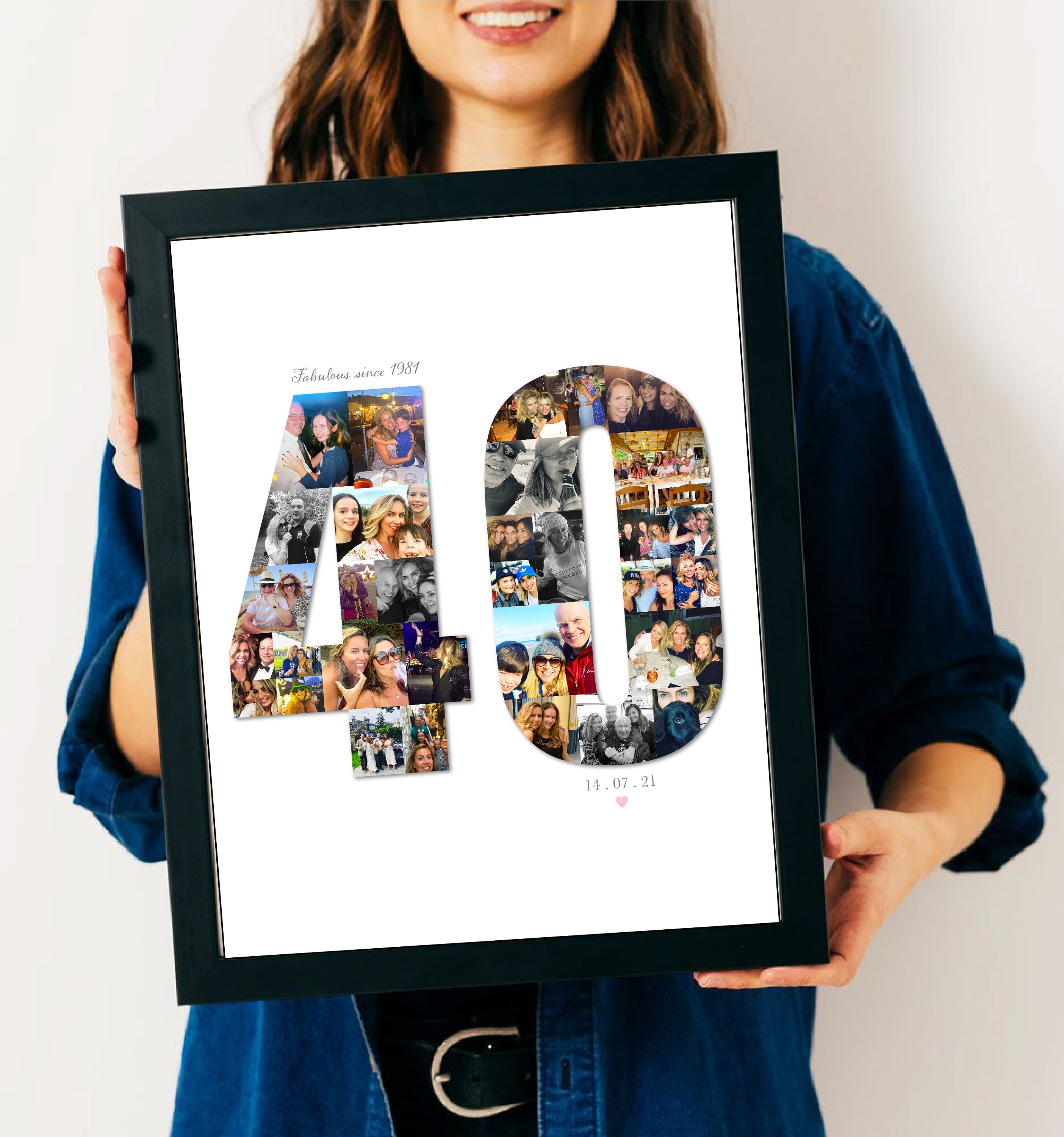 40. Geburtstag Fotocollage 40. Geburtstag Geschenk 40. - Etsy.de