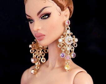 Schlichte Chandelier - Puppen Ohrringe für 12” Puppen / Integrity Toys / Fashion Royalty / Nu Face / Poppy Parker / Barbie