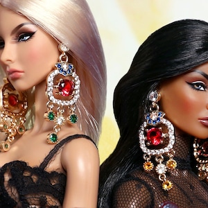 Lavish Gems - Doll Earrings for 12” dolls / Integrity Toys / Fashion Royalty / Nuface / Poppy Parker / Muses doll