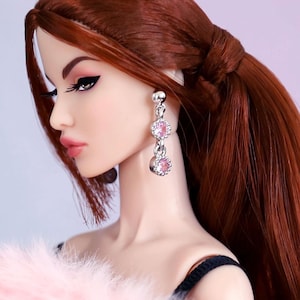 Pink Pop - Doll Earrings for 12” & 16&quot; dolls / Integrity Toys / Fashion Royalty / Nuface / Poppy Parker / Muses Doll / Tonner