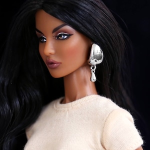 Silver Drop - Doll Earrings for 12” dolls / Integrity Toys / Fashion Royalty / Nuface / Poppy Parker / Muses Doll