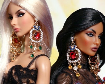 Lavish Gems - Boucles d'oreilles pour poupées de 30 cm (30 cm) / Integrity Toys / Fashion Royalty / Nuface / Poppy Parker / Barbie / Silkstone