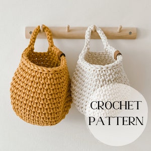 PATTERN, Hanging Basket Pattern, PDF Pattern, Crochet Hanging Bag, Patron Ciesto Ganchillo, Panier Suspendu Patron, Crochet Bag Pattern image 2