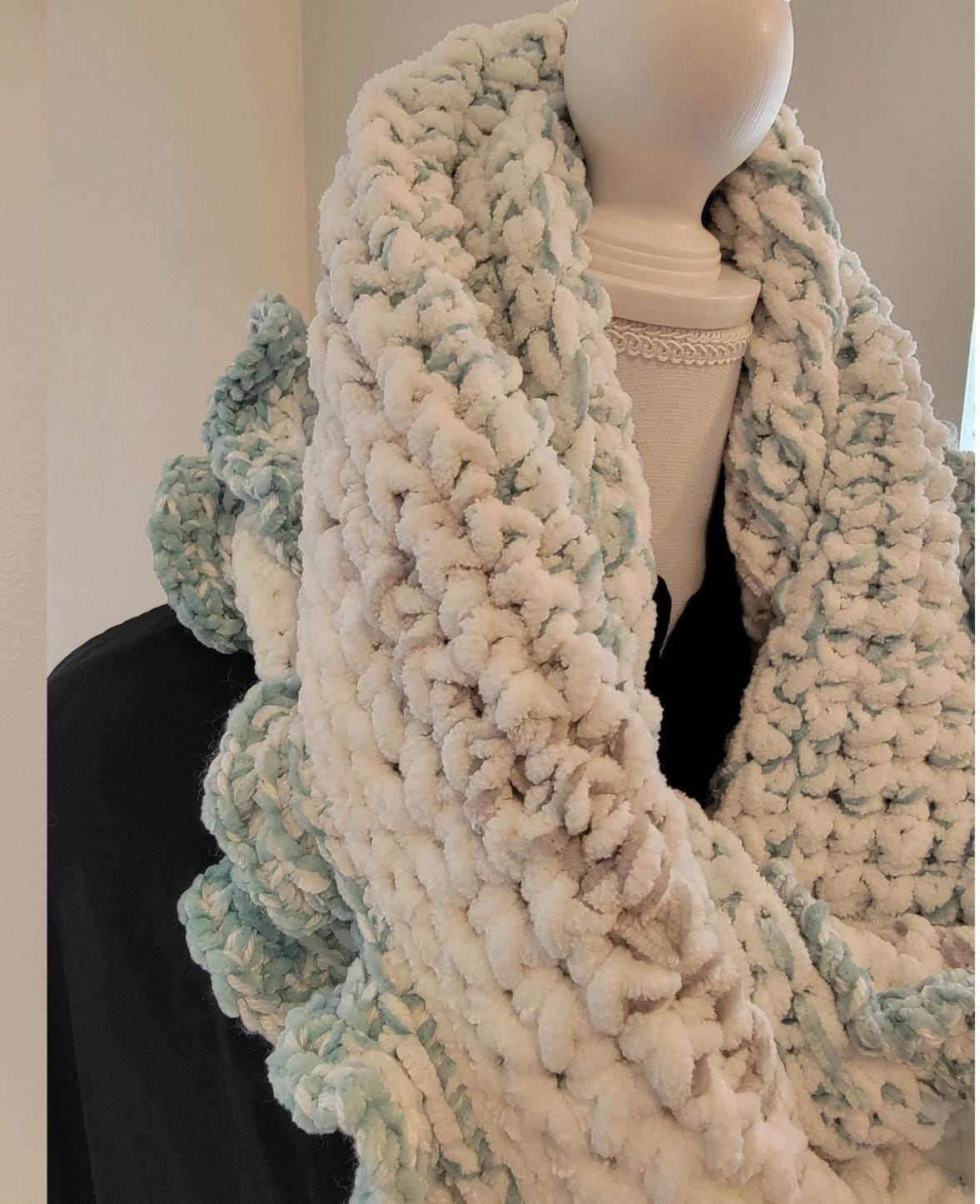 Handmade Crochet Chunky Infinity Scarf: PNW Reclaimed Yarns - Etsy