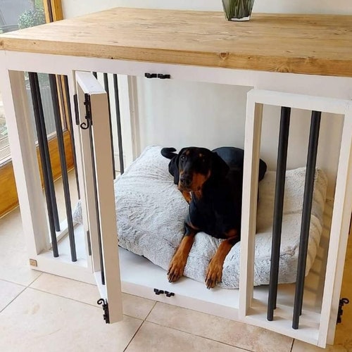 Handmade Wooden Dog Crate Dog Crate Furniture Etsy