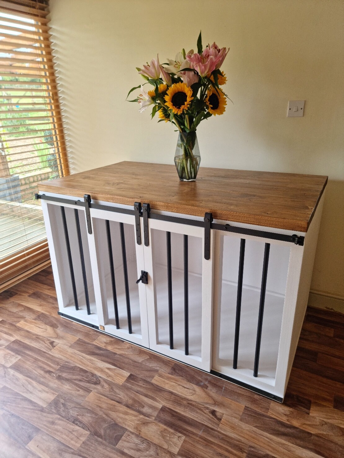 Curated visual reference: Handmade Crate Cabin Dog Reference: Handmade Wooden Dog Crate Furniture With Sliding Doors