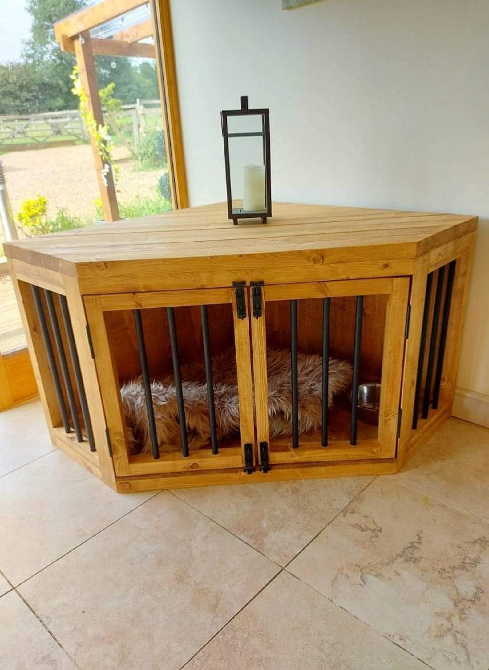 Wooden Dog Crate Furniture Etsy at Crystal Robertson blog