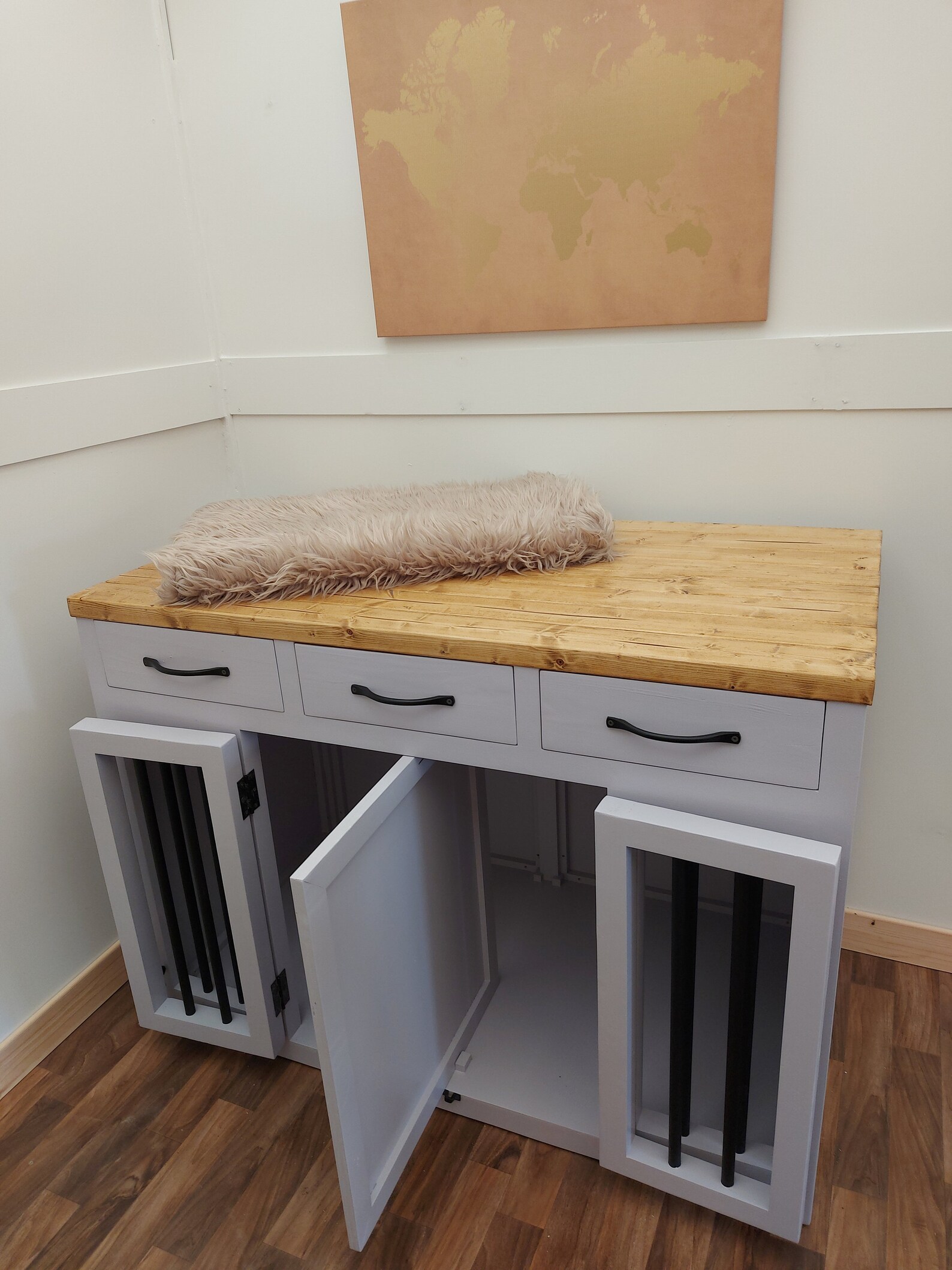Picture of Wooden Handmade Dog Crates With Drawers or Storage - Etsy UK