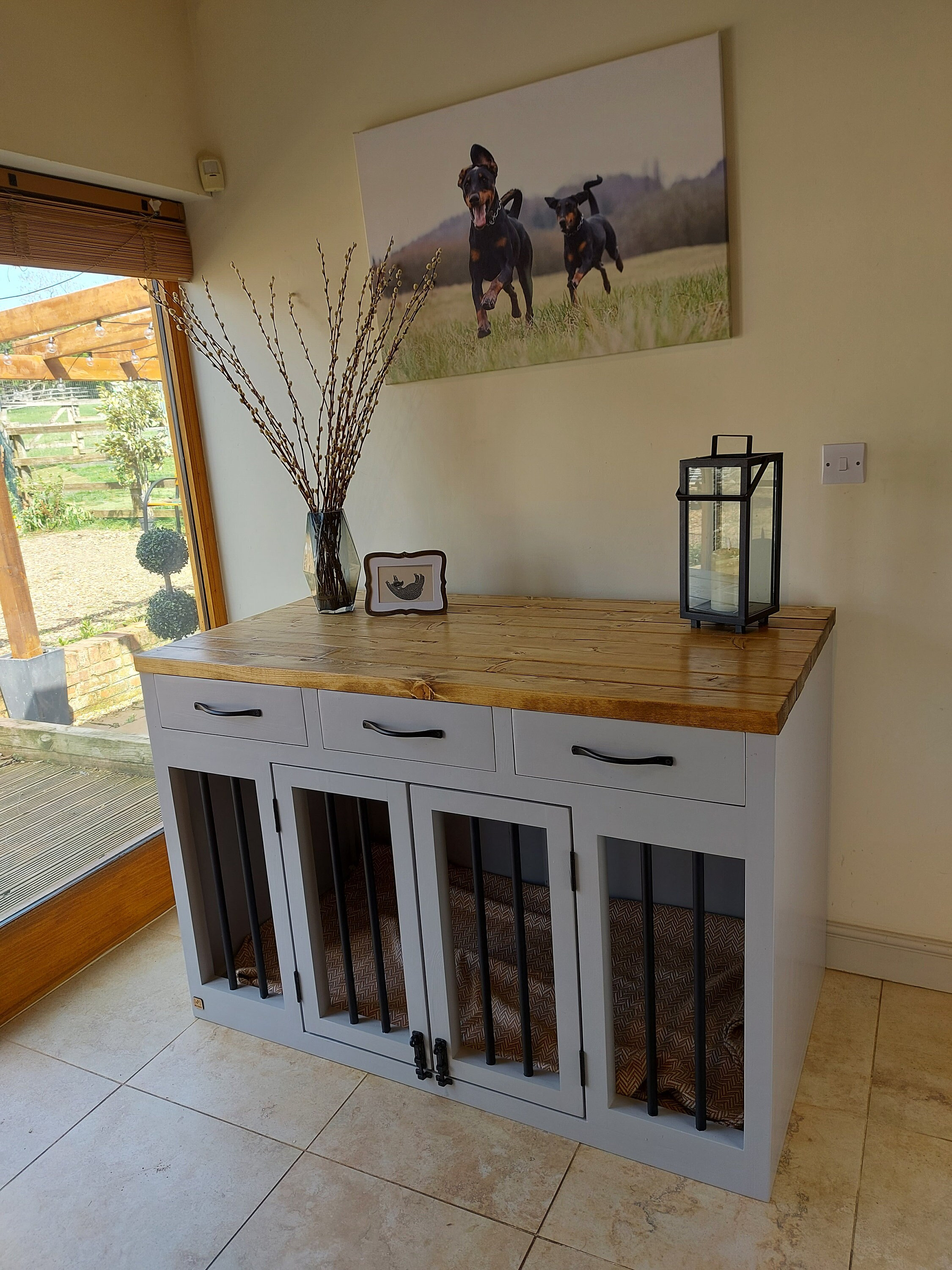 Curated visual reference: Picture Idea: Wooden Handmade Dog Crates With Drawers Or Storage