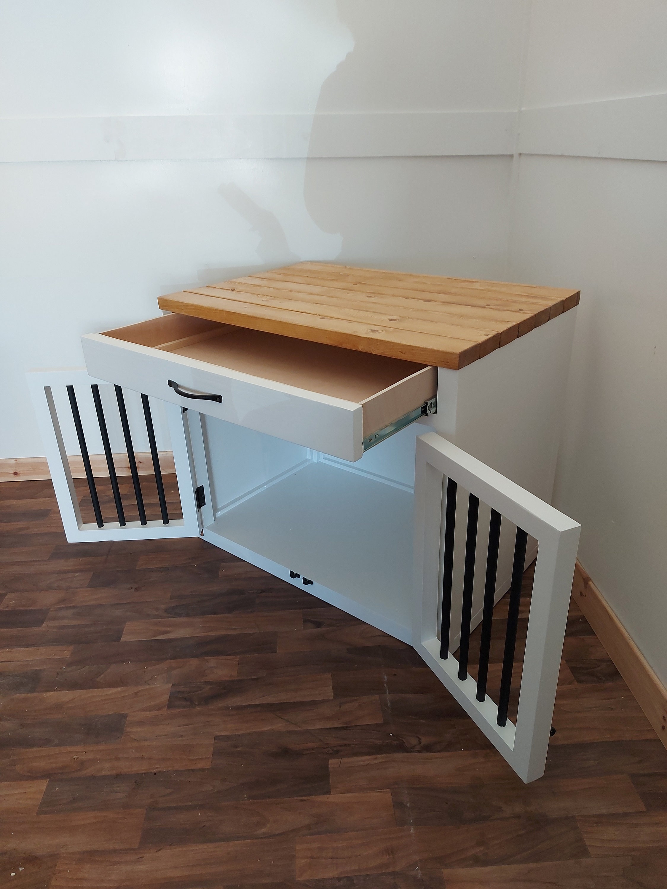 Wooden Handmade Dog Crates With Drawers or Storage Etsy UK