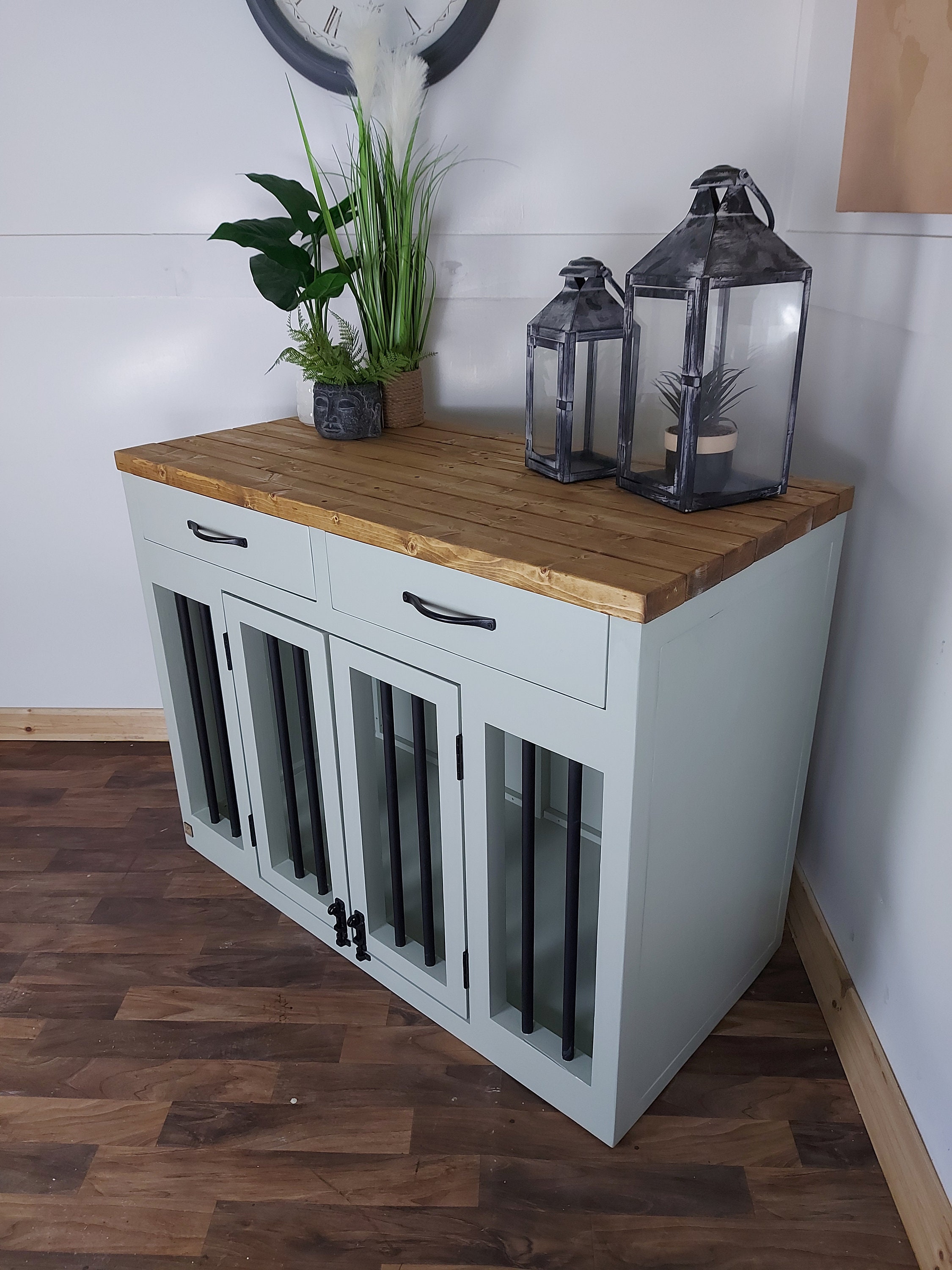 Wooden Handmade Dog Crates With Drawers or Storage - Etsy UK - Handmade Dog Crate Sizes