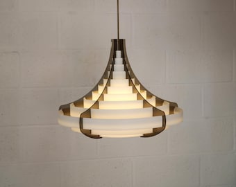 Rare "Pagoda" Pendant Lamp by Flemming Brylle & Preben Jacobsen, 1970s