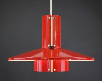 David Mogensen Red Pendant Lamp - Flipper Line - Postmodern Lighting
