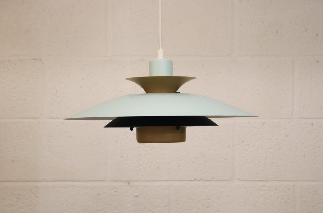 Vintage Jeka Metaltryk Volga Lamp: Full Restored - Danish Modern