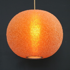 Orange Rotaflex Ball Lamp - Mid-Century Modern Sugar Lamp