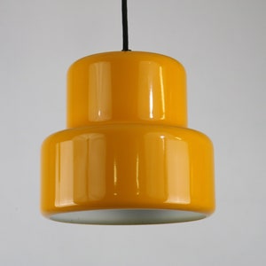 Great quality yellow JO HAMMERBORG LAMP | Fog & Morup | Model Mini Poker | Danish Top Design Pendel | 1960s Lamp | Scandinavian design