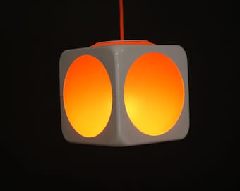 Vintage pokerdobbelsteenlamp van Uffe Schioler voor Hoyrup - Space Age-verlichting jaren 70