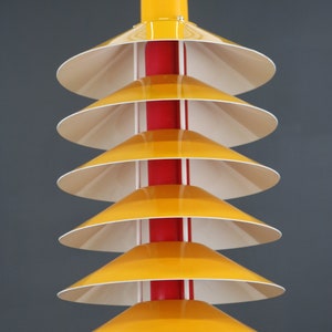 Super cool and rare Danish design yellow-orange Tip Top ceiling light by Jorgen Gammelgaard for Pandul ***  Denmark 1970 -