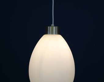 Opal Glass Ceiling Lamp: Vintage Belgian Modern Design