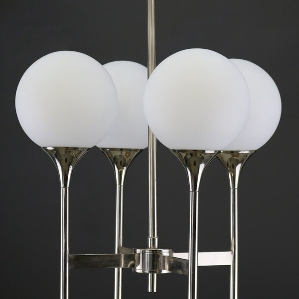 Stylish Sciolari design chandelier  by Boulanger Belgium  *** 1960's ***  top quality