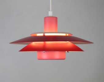 Fantastic JEKA Metaltryk   pendant Lamp  | Danish design  |  1970s Lamp | model Gloria 3030-P  | Scandinavian design | Mid Century