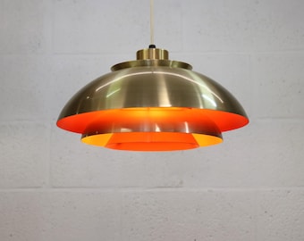 Old Danish design lamp in golden messing - Denmark 70's